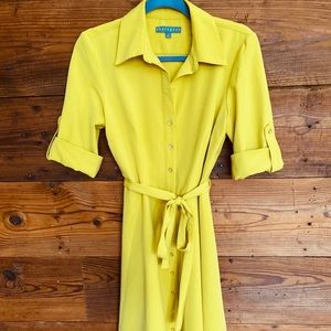Sharagano Yellow Dress size 6
